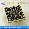 In-stock factory golden brass anti-odor bathroom square floor drain